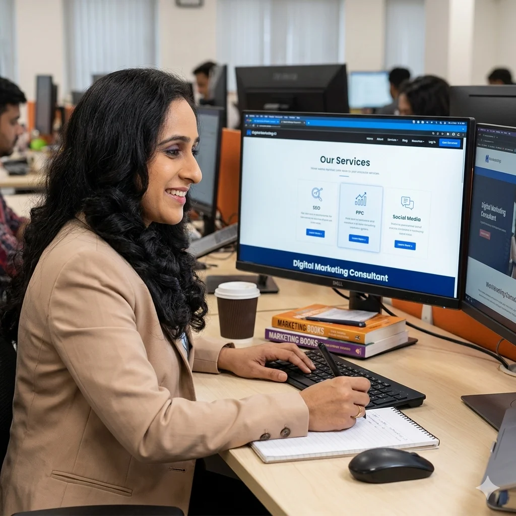 Digital Marketing strategist performing web designing